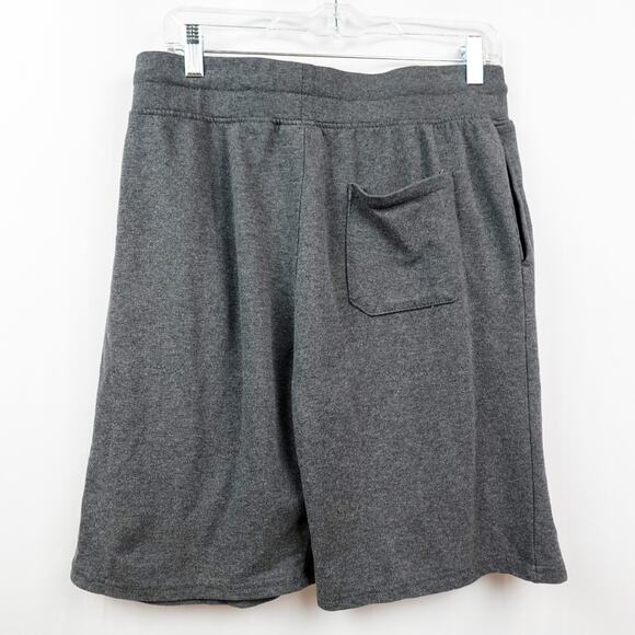 NBA Chicago Bulls Athletic‎ Drawstring Sweatpant Shorts Sz M Gray Red Graphic - Picture 5 of 7